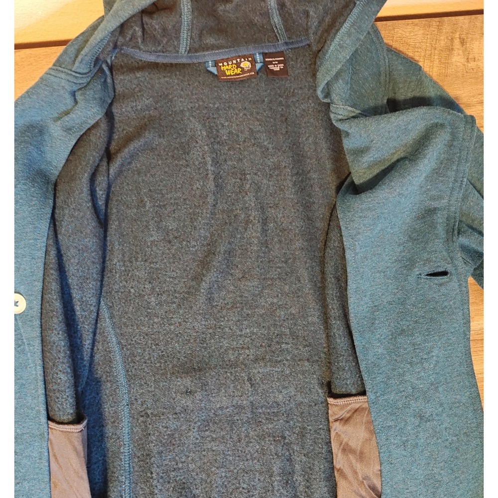 Mountain Hardwear Jacket Womens Med Teal Double Breasted Hooded Peacoat OL4947 - Picture 7 of 12